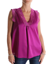 Lace top with V neck - view colours