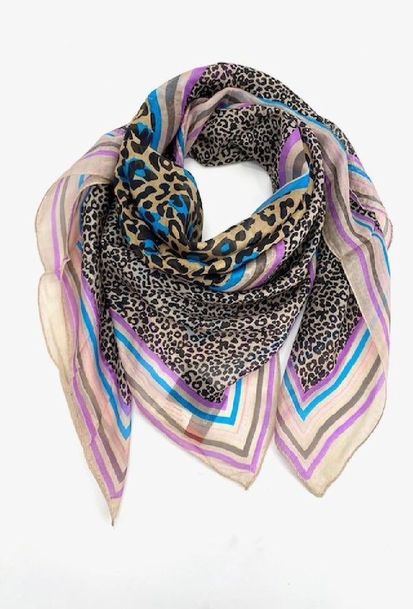 Coco Patterned Silk Scarf