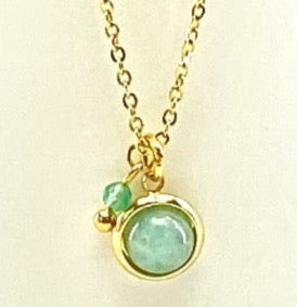 Gold Decorative Stone Necklace